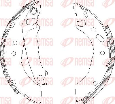 Remsa 4507.00 - Set saboti frana aaoparts.ro