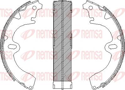 Remsa 4097.00 - Set saboti frana aaoparts.ro
