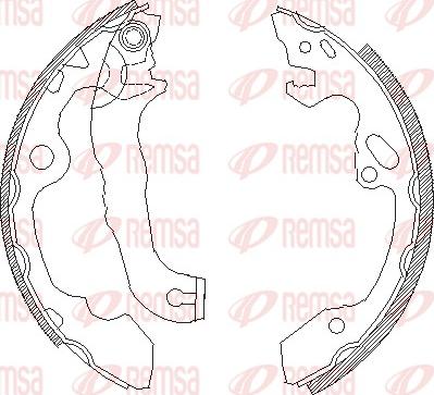 Remsa 4040.00 - Set saboti frana aaoparts.ro