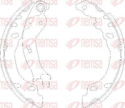 Remsa 4158.00 - Set saboti frana aaoparts.ro