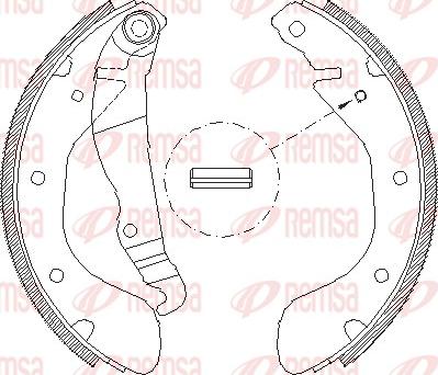 Remsa 4307.00 - Set saboti frana aaoparts.ro