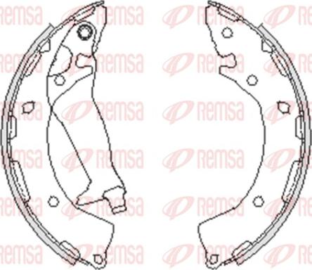 Remsa 4248.00 - Set saboti frana aaoparts.ro