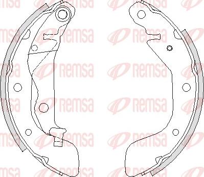 Remsa 4208.00 - Set saboti frana aaoparts.ro