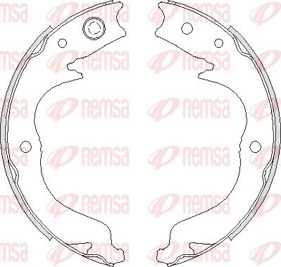 Remsa 4748.00 - Set saboti frana, frana de mana aaoparts.ro