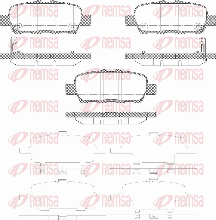 Remsa 0876.02 - Set placute frana,frana disc aaoparts.ro