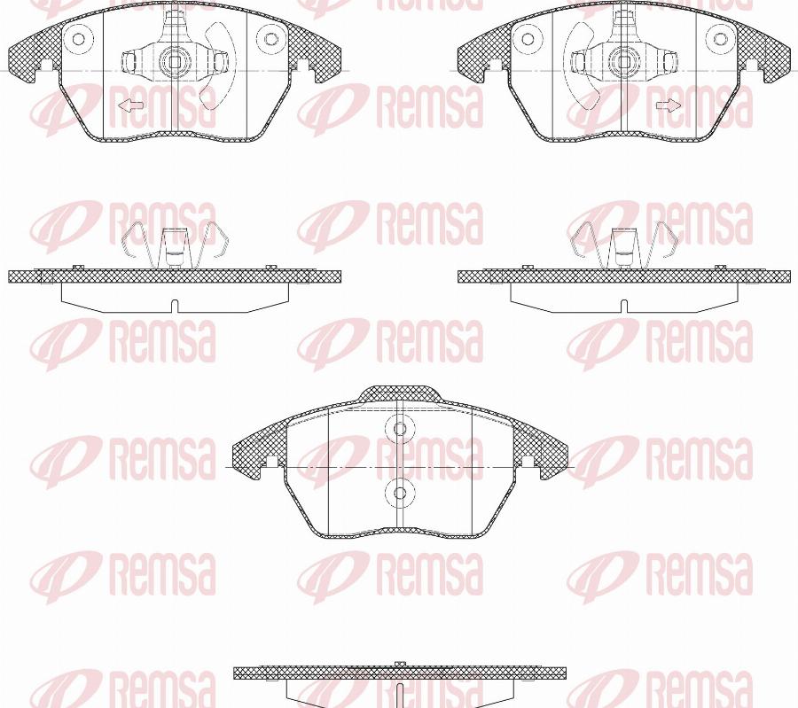 Remsa 1030.22 - Set placute frana,frana disc aaoparts.ro