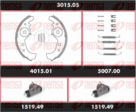 Remsa 3015.05 - Set saboti frana aaoparts.ro