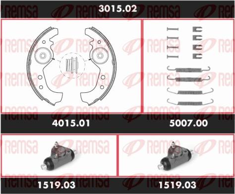 Remsa 3015.02 - Set saboti frana aaoparts.ro