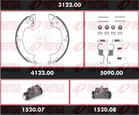 Remsa 3122.00 - Set saboti frana aaoparts.ro