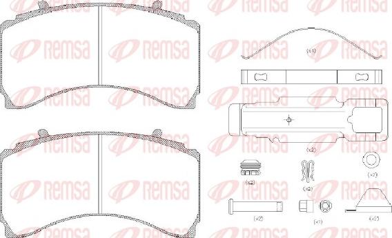 Remsa JCA 1479.80 - Set placute frana,frana disc aaoparts.ro