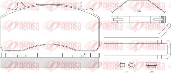 Remsa JCA 1526.80 - Set placute frana,frana disc aaoparts.ro