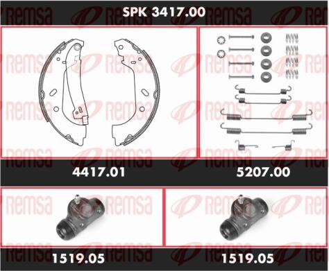 Remsa SPK 3417.00 - Set saboti frana aaoparts.ro