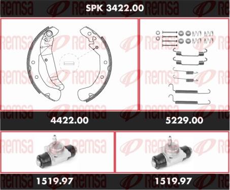 Remsa SPK 3422.00 - Set saboti frana aaoparts.ro
