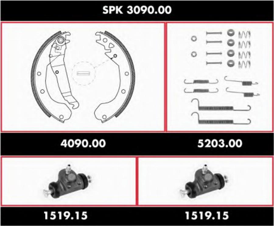 Remsa SPK 3090.00 - Set saboti frana aaoparts.ro