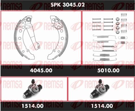 Remsa SPK 3045.02 - Set saboti frana aaoparts.ro