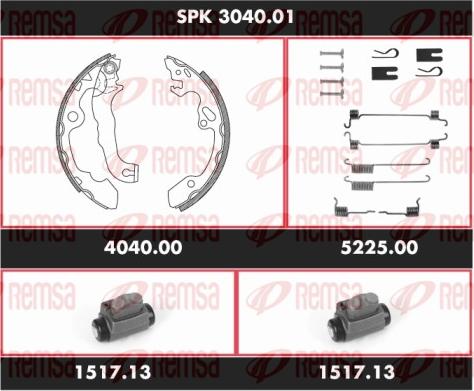 Remsa SPK 3040.01 - Set saboti frana aaoparts.ro