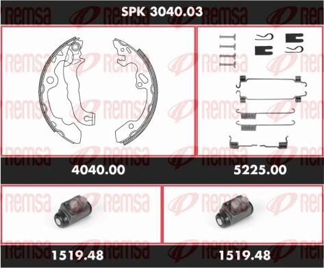Remsa SPK 3040.03 - Set saboti frana aaoparts.ro