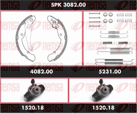 Remsa SPK 3082.00 - Set saboti frana aaoparts.ro
