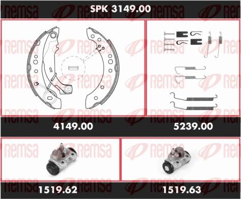 Remsa SPK 3149.00 - Set saboti frana aaoparts.ro