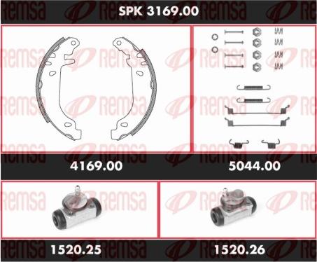 Remsa SPK 3169.00 - Set saboti frana aaoparts.ro