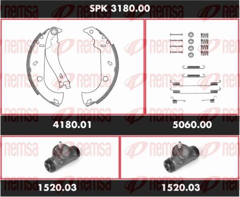 Remsa SPK 3180.00 - Set saboti frana aaoparts.ro