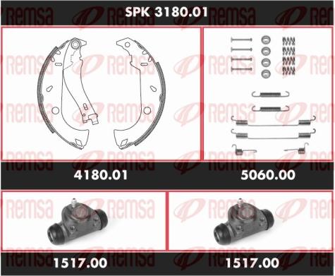 Remsa SPK 3180.01 - Set saboti frana aaoparts.ro
