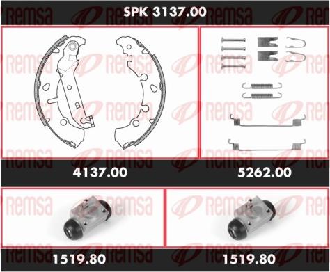 Remsa SPK 3137.00 - Set saboti frana aaoparts.ro