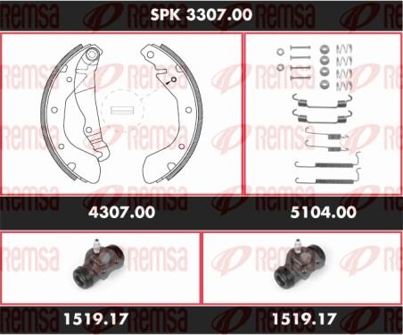 Remsa SPK 3307.00 - Set saboti frana aaoparts.ro