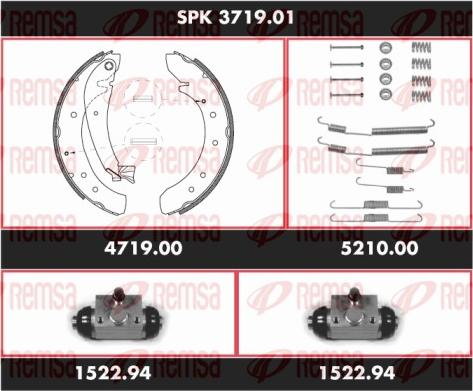 Remsa SPK 3719.01 - Set saboti frana aaoparts.ro