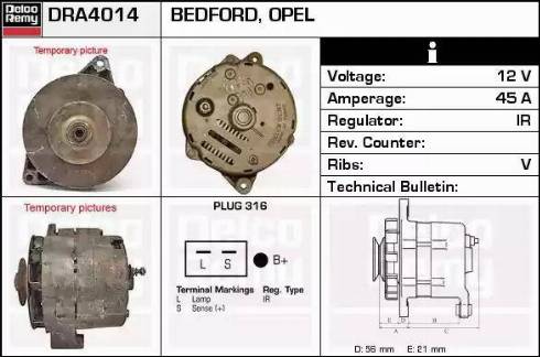 Remy DRA4014 - Generator / Alternator aaoparts.ro