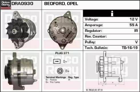 Remy DRA0843 - Generator / Alternator aaoparts.ro