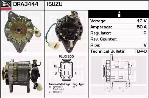 Remy DRA3444 - Generator / Alternator aaoparts.ro