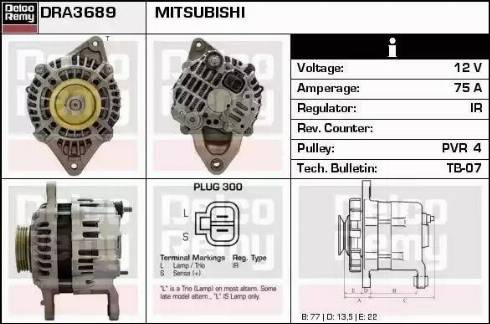 Remy DRA3689 - Generator / Alternator aaoparts.ro
