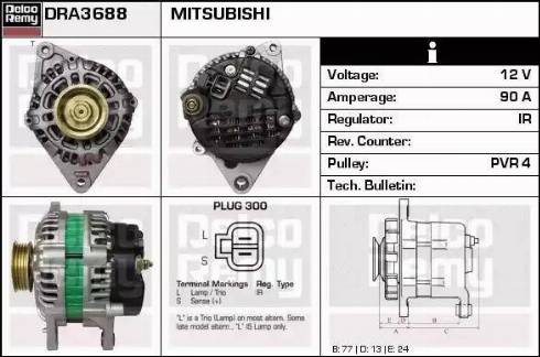 Remy DRA3688 - Generator / Alternator aaoparts.ro