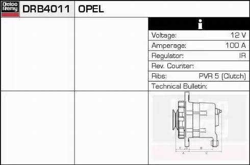 Remy DRB4011 - Generator / Alternator aaoparts.ro
