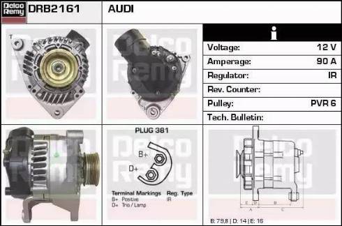 Remy DRB2161 - Generator / Alternator aaoparts.ro