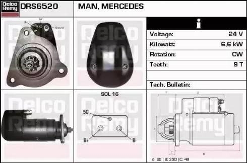 Remy DRS6520 - Starter aaoparts.ro