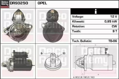 Remy DRS0250 - Starter aaoparts.ro