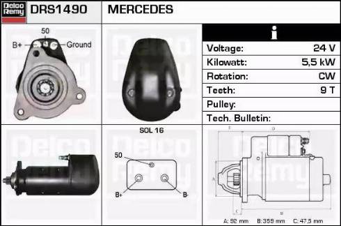 Remy DRS1490 - Starter aaoparts.ro