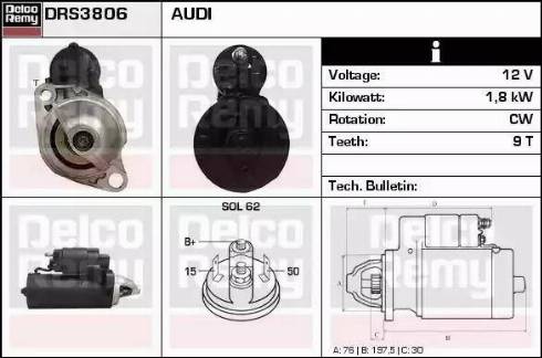 Remy DRS3806 - Starter aaoparts.ro