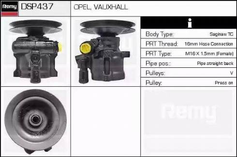 Remy DSP437 - Pompa hidraulica, sistem de directie aaoparts.ro
