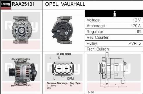 Remy RAA25131 - Generator / Alternator aaoparts.ro