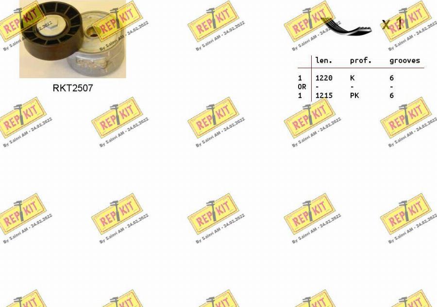 REPKIT RKTA0021 - Set curea transmisie cu caneluri aaoparts.ro