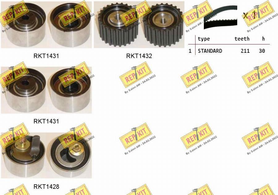 REPKIT RKTK0993 - Set curea de distributie aaoparts.ro