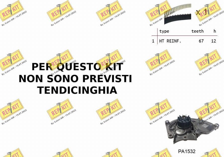 REPKIT RKTK0B04PA - Set pompa apa + curea dintata aaoparts.ro