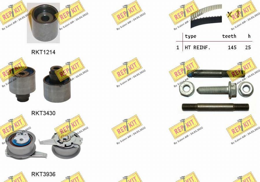 REPKIT RKTK1290 - Set curea de distributie aaoparts.ro
