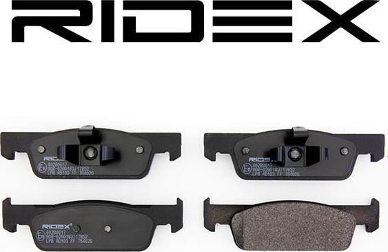 RIDEX 402B0617 - Set placute frana,frana disc aaoparts.ro