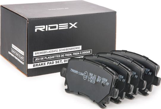 RIDEX 402B0010 - Set placute frana,frana disc aaoparts.ro