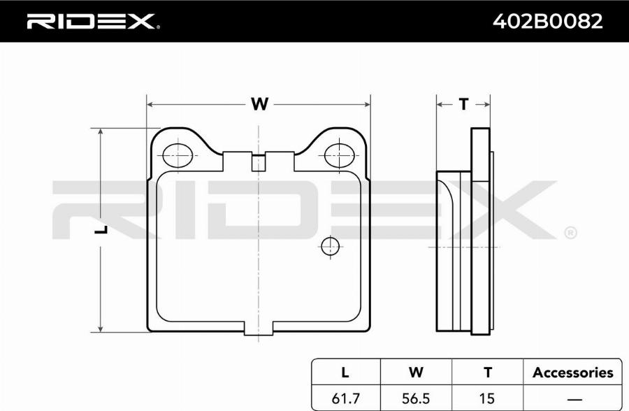 RIDEX 402B0082 - Set placute frana,frana disc aaoparts.ro