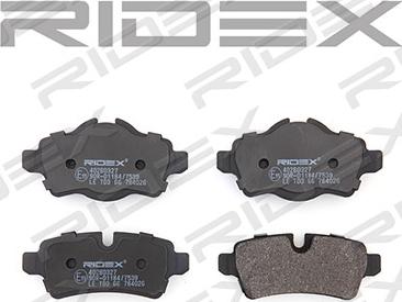 RIDEX 402B0327 - Set placute frana,frana disc aaoparts.ro